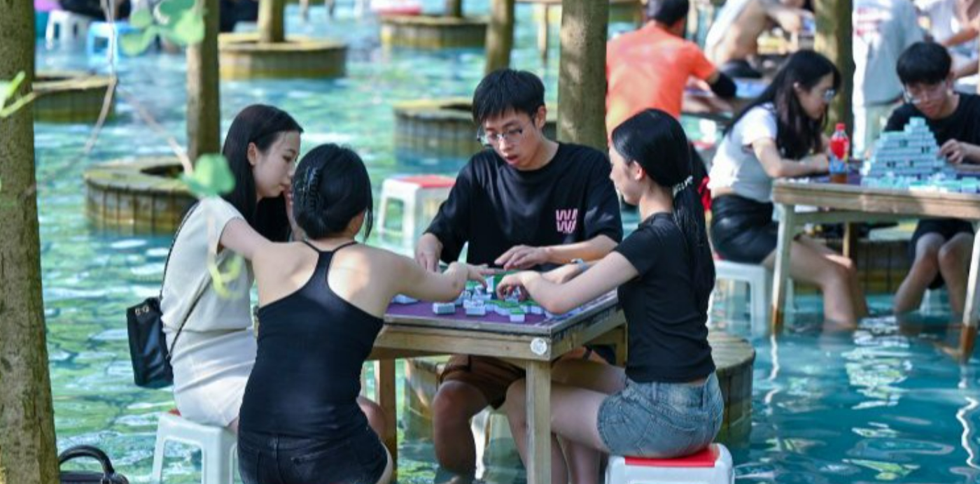 mahjong in water